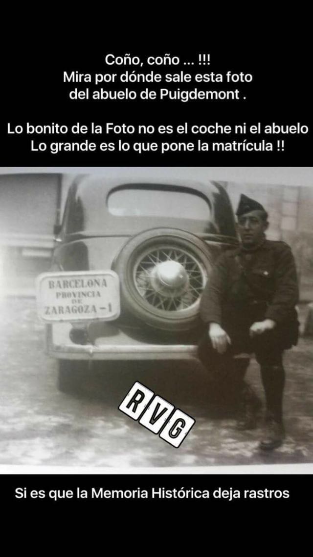 Recodando la historia de Cataluña con la matrícula del coche