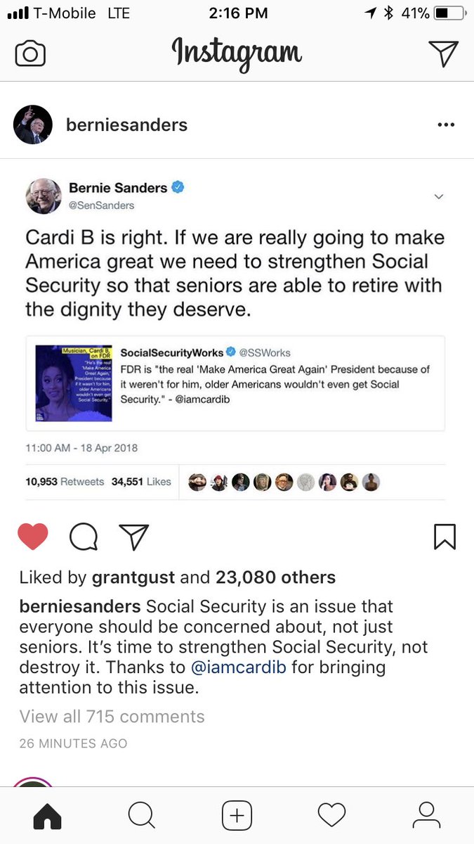 gabbyyb's tweet photo. The collab we’ve all been waiting for @BernieSanders @iamcardib https://t.co/gdwyVrESrx