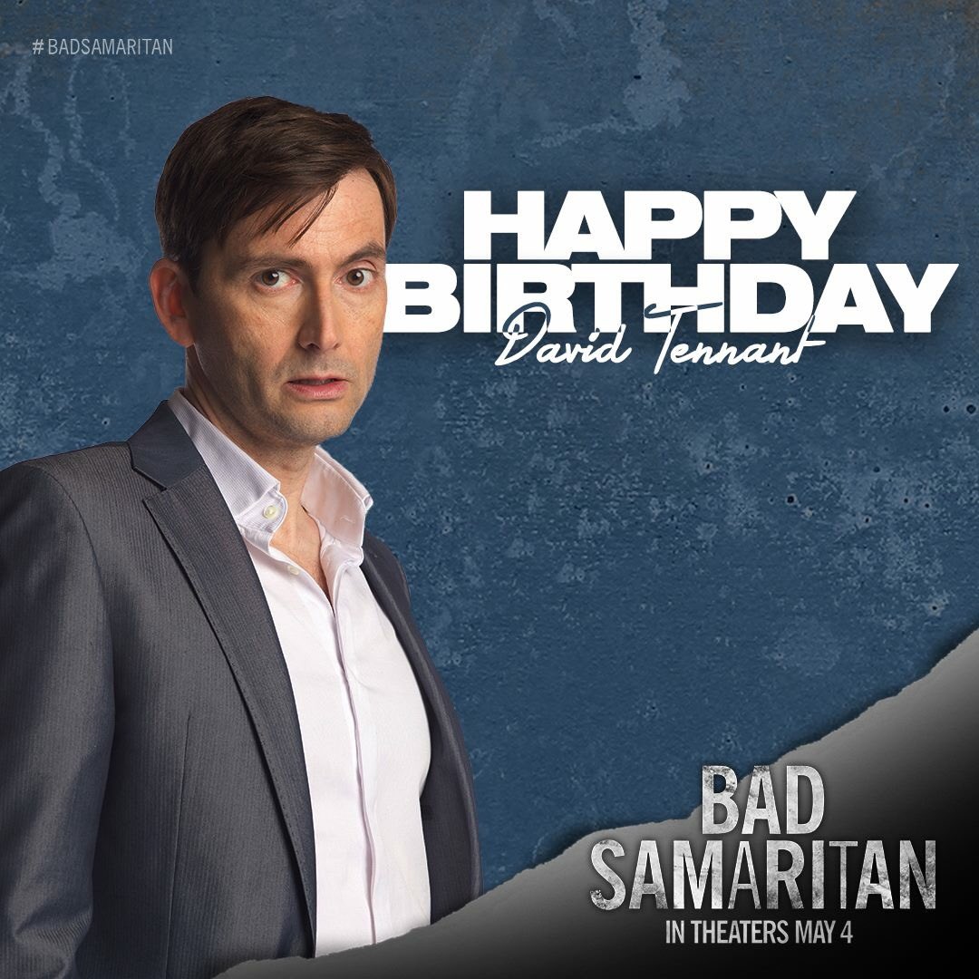 LOVED working with David Tennant on Please join me in wishing him a Happy Birthday! 