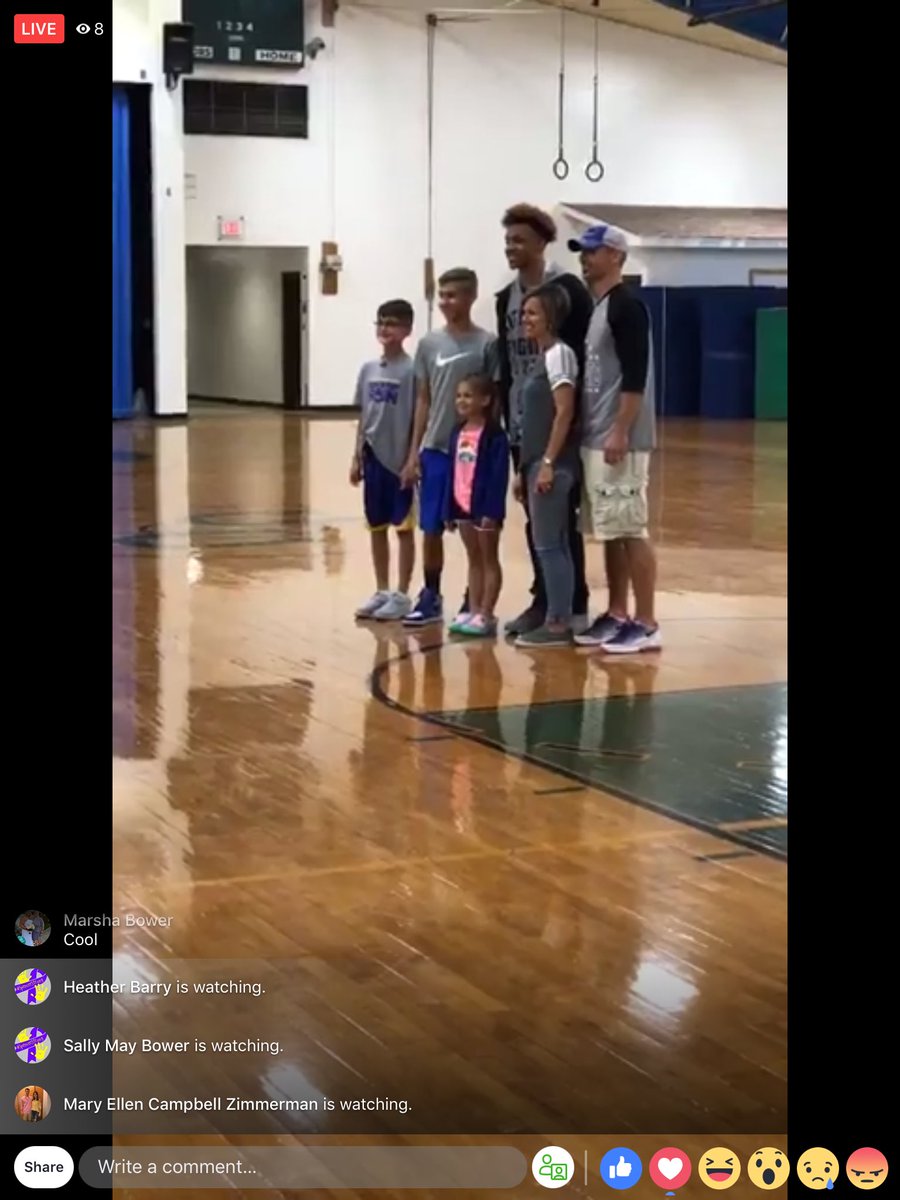 Yeah,this happened! Romeo Langford and coach Shannon @ NW elementary to wish Mason Arthur luck at nationals!