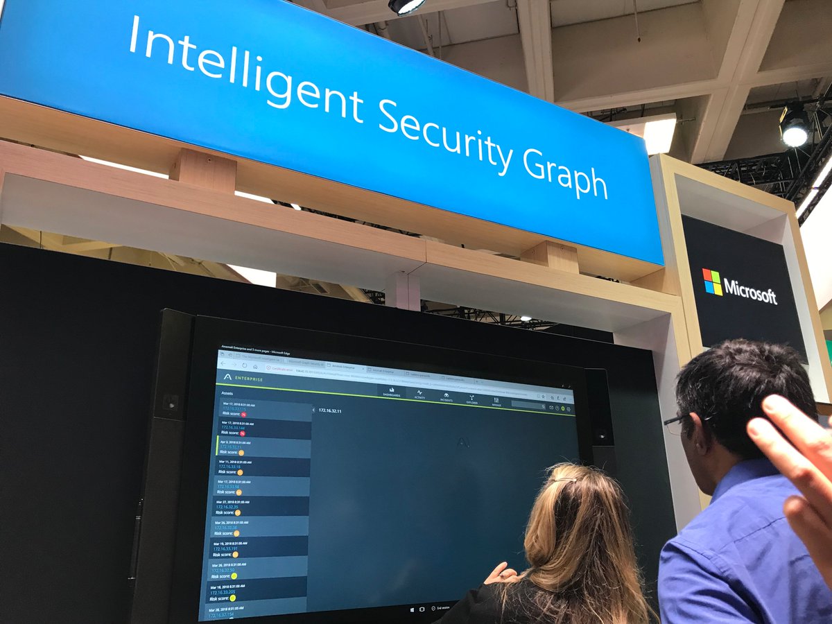 HalloGene_'s tweet photo. So thrilling to see #AnomaliEntrerprise displayed at the #IntelligentSecurityGraph booth. Collaboration between @Microsoft and @Anomali. Great job! #RSAConference2018 https://t.co/h2uUKfyNRM