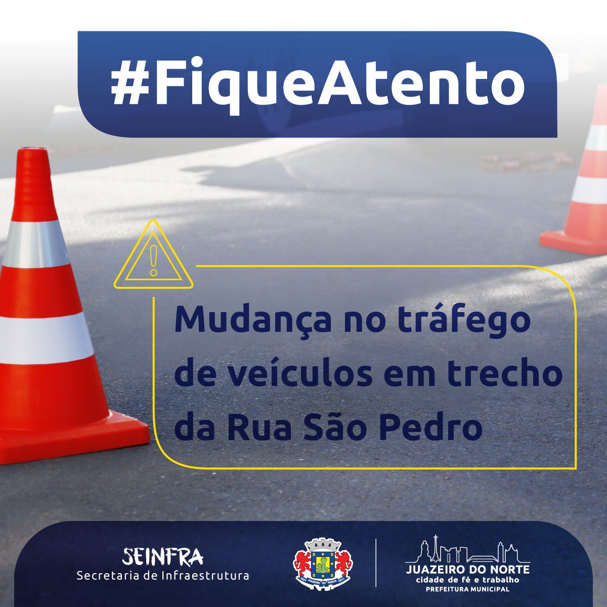 prefjuazeiro's tweet photo. A partir desta quarta-feira (18), o trecho da Rua São Pedro localizado no entorno da Praça Padre Cícero ficará interditado devido às obras de requalificação da praça pública. Para mais informações, acesse: https://t.co/JMrb4jIy8i https://t.co/lqUohHSZcD