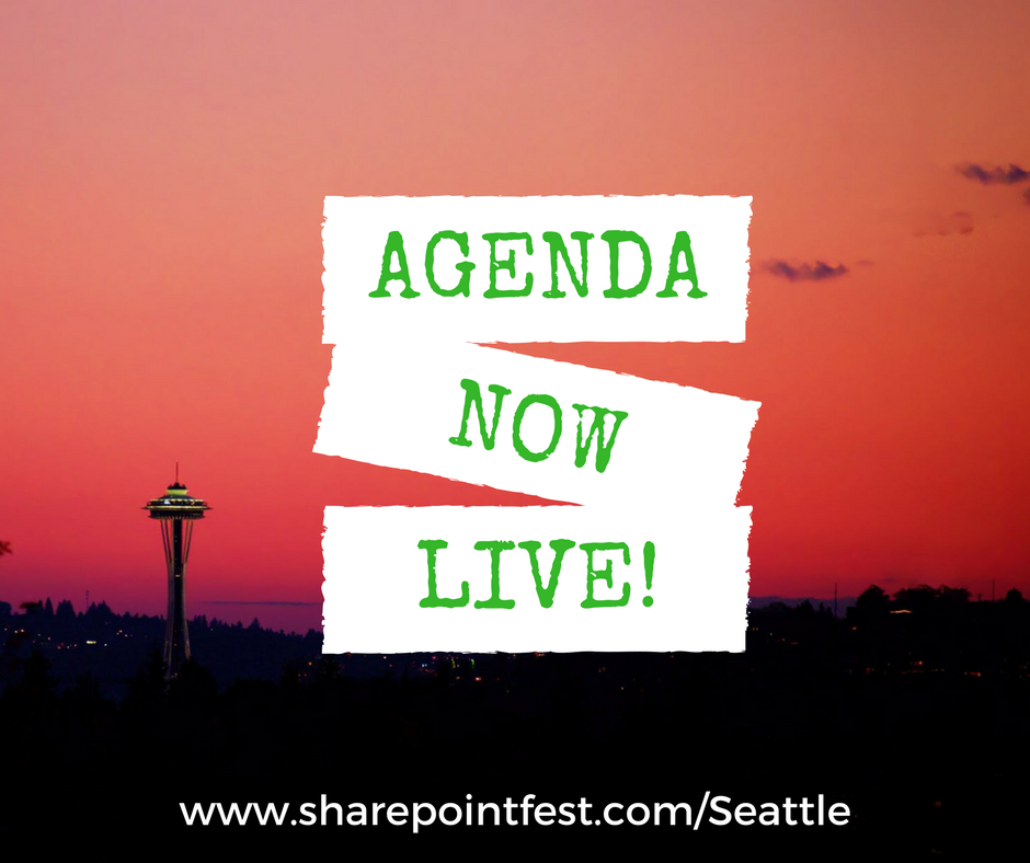 TechCon365's tweet photo. The five days of #SPFestSea will be jam packed with in-depth workshops and a large selection of focused sessions. Browse our agenda here: https://t.co/DhePdHZXc4 https://t.co/hPjPq8J75A