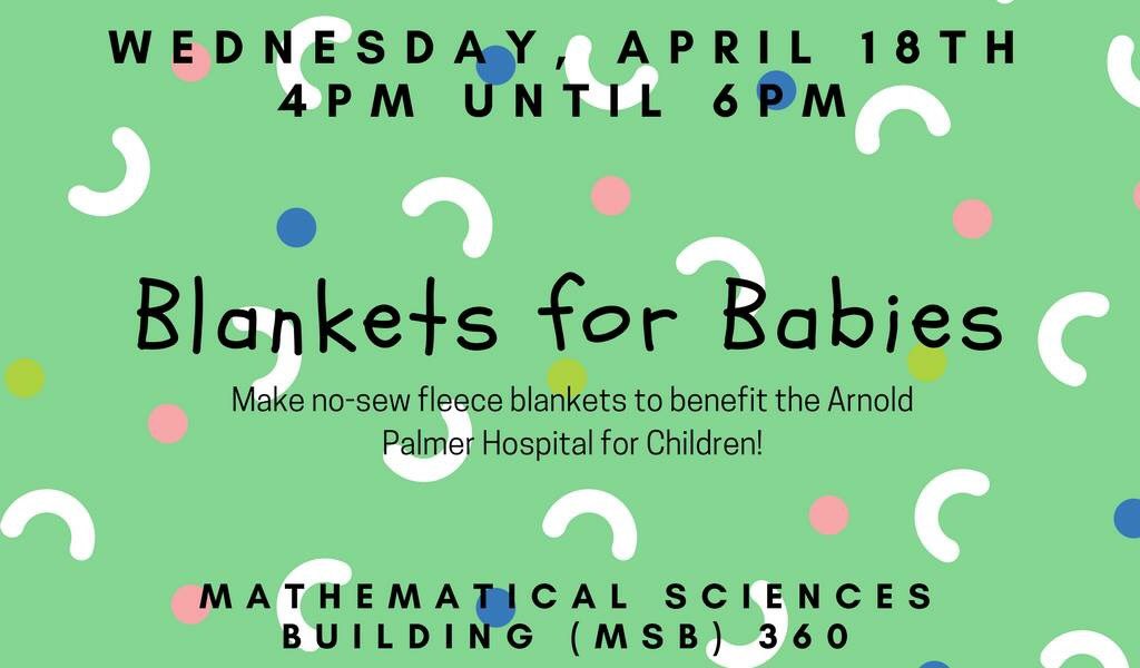 vucf_arts's tweet photo. 🌟ARTS &amp; REC WEEK DAY 3🌟
From 4-6pm we will be making no-sew fleece blankets which will benefit the babies, children, and their families of the Arnold Palmer Hospital for Children! 🍼👶💘👨‍👩‍👧‍👦 https://t.co/aBfM2VDZfl