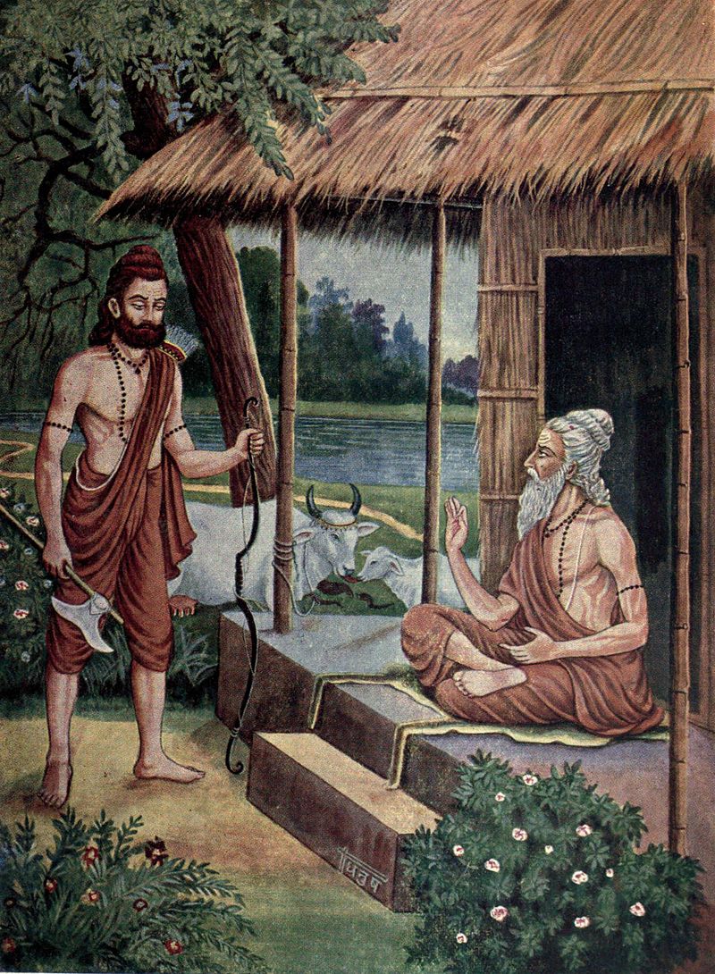 He brought the calf back to Mother Surabhi, happy in his conquest against the selfish king. Jamdagni was shocked to see his blood-drenched son n warned his against mindless violence. But Ram had seen the debauchery that King lived in n was disgusted by it.  #ParshuramJanmotsav