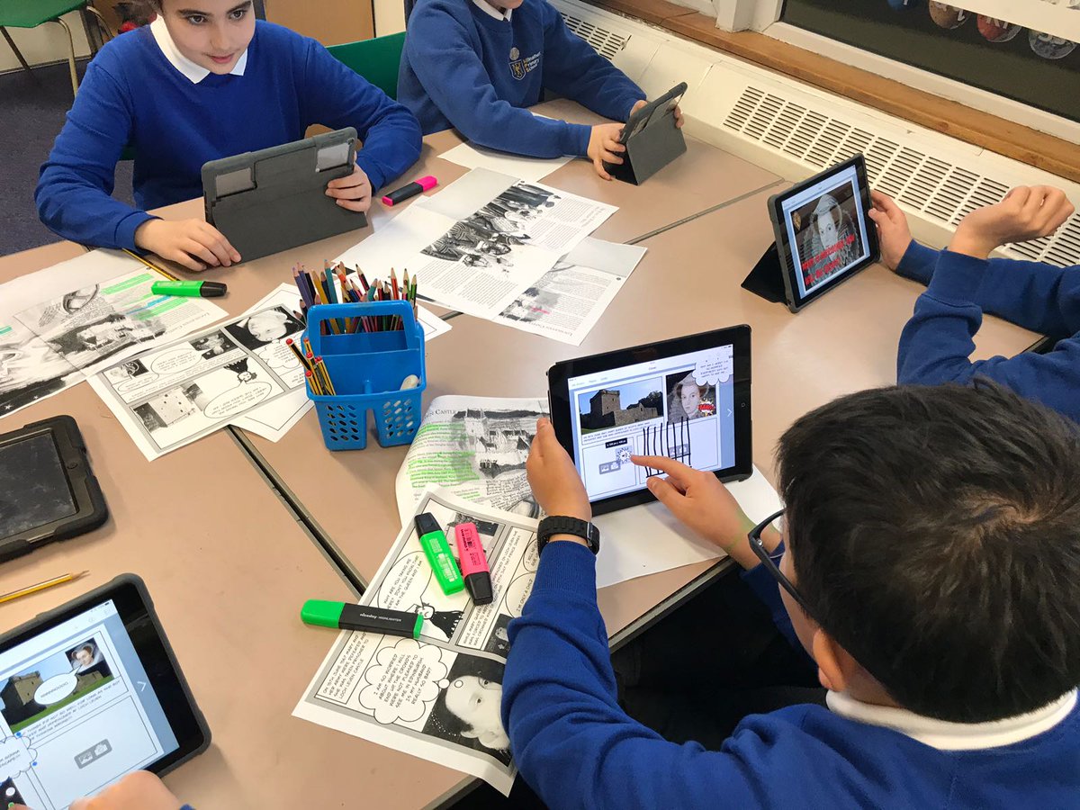 MilnathortPS's tweet photo. Today P5/6 have been learning about Mary Queen of Scots being imprisoned on Loch Leven. They presented this information as a comic strip to share with P4 next week #digitallearning #bookcreator #enhancingthecurriculum https://t.co/tLOfkVqLPV