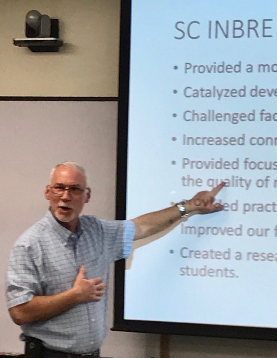 USCAiken_STEM's tweet photo. Dr. Jackson from @USCAiken #Biology presents on impact of #SCINBRE NIH funding for #biomedical research. #undergradresearch @CURinAction https://t.co/FZqdW8L17b