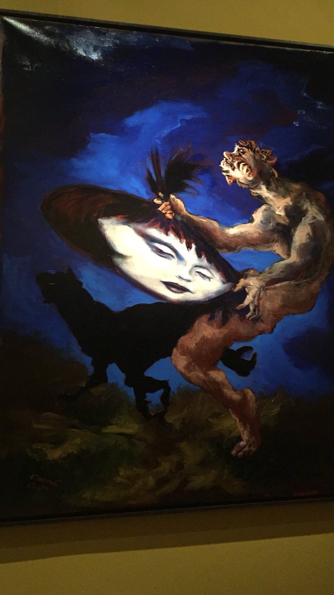 HeleneDore's tweet photo. Si ses thèmes mêlent plusieurs sources d’inspiration, #GerardGarouste reste toutefois dans la tradition picturale figurative. Cc @ChasseNature https://t.co/d9pV0QmMBz