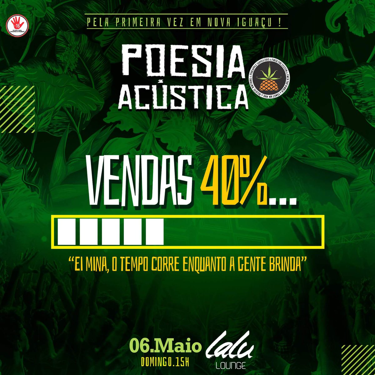 LaluLounge's tweet photo. CORRA! E GARANTA SEU INGRESSO!
VENDAS NA BILHETERIA LALU E LOJAS SOUTH https://t.co/L8AiVK9hue