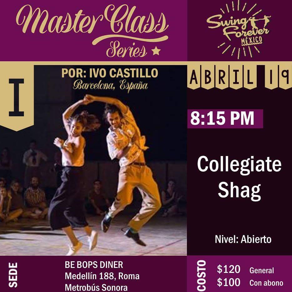 SwingForeverMex's tweet photo. La primera MasterClass de una serie de sesiones que continuarán durante el mes de mayo y estarán enfocadas a nuevos estilos de baile y en general, para mejorar nuestra técnica y estilo al bailar, impartidas #IvoCastillo de España
REQUISITOS:
Nivel Abierto  @collegiateshag https://t.co/seOJ31v1sk