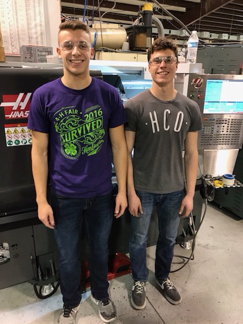 samassmedia's tweet photo. Congrats to Keagan Yoder for placing second in CNC Turning Specialist and Mason Sell for placing first in CNC Milling Specialist at the Indiana State SkillsUSA! https://t.co/vzeX0MrbA3