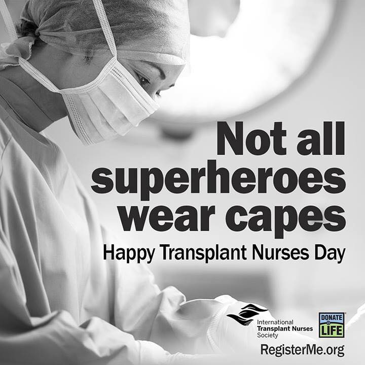 DonateLifeVT's tweet photo. Thank you to all the #transplantnurses that help make more life possible! #TransplantNursesDay #donatelife #makemorelifepossible #donatelifemonth #Superheroes https://t.co/LdB0HsqyfH