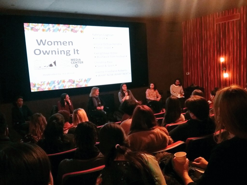 So grateful to <a href="/MadeinNY/">NYC Mayor's Office of Media & Entertainment</a> <a href="/NYMediaCenter/">Made in NY Media Center</a> <a href="/ifpfilm/">gabi :D</a> <a href="/SBAgov/">SBA</a> co-presenting "Women Owning It" today, all the successful women on the panel, and all the talented women who attended! #ladyboss #womeninfilm #diversity