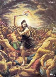 He vowed to rid the earth of all rulers that lived similarly in sin. From that day onwards he carried that same ax as his weapon & became known as Parshuram. It is said that he annihilated 21 generations of corrupt kings, in a seemingly unending rampage.  #ParshuramJanmotsav