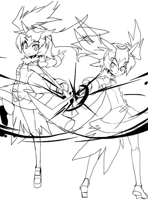 #けものフレンズ 
#落書き
さあ、我々を満足させてみるのです 