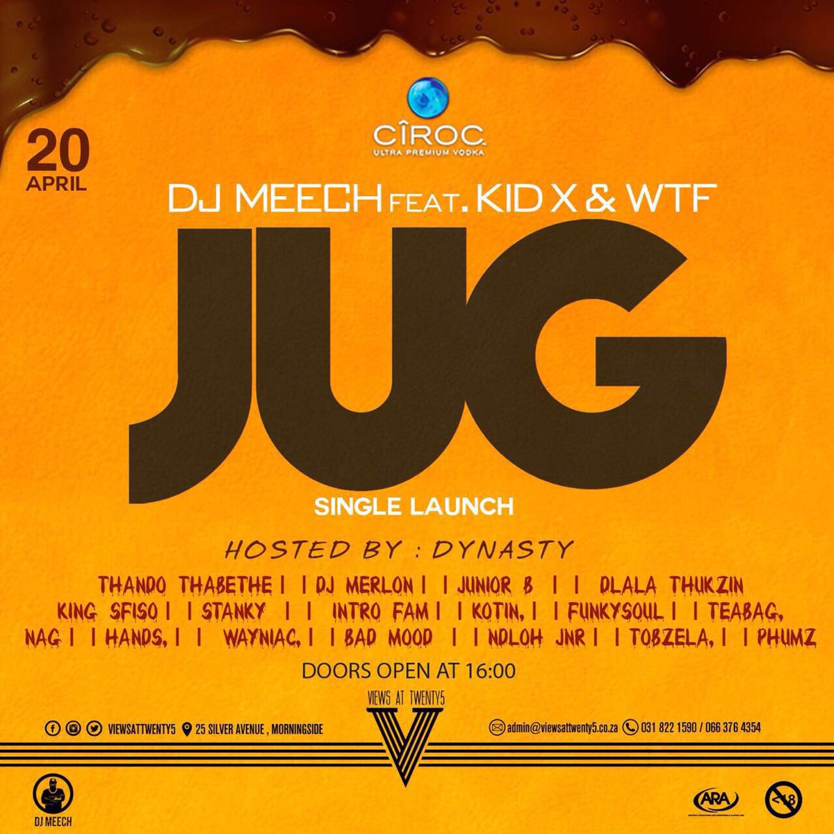 Nduey_Escobar's tweet image. S/O to @djmeechsa for bringing the vibe to us this Friday 🙌🏾 ..we got that JUG launch at VIEWS on the 20th Of April brought to you by Ciroc 🔥 #JugWeek