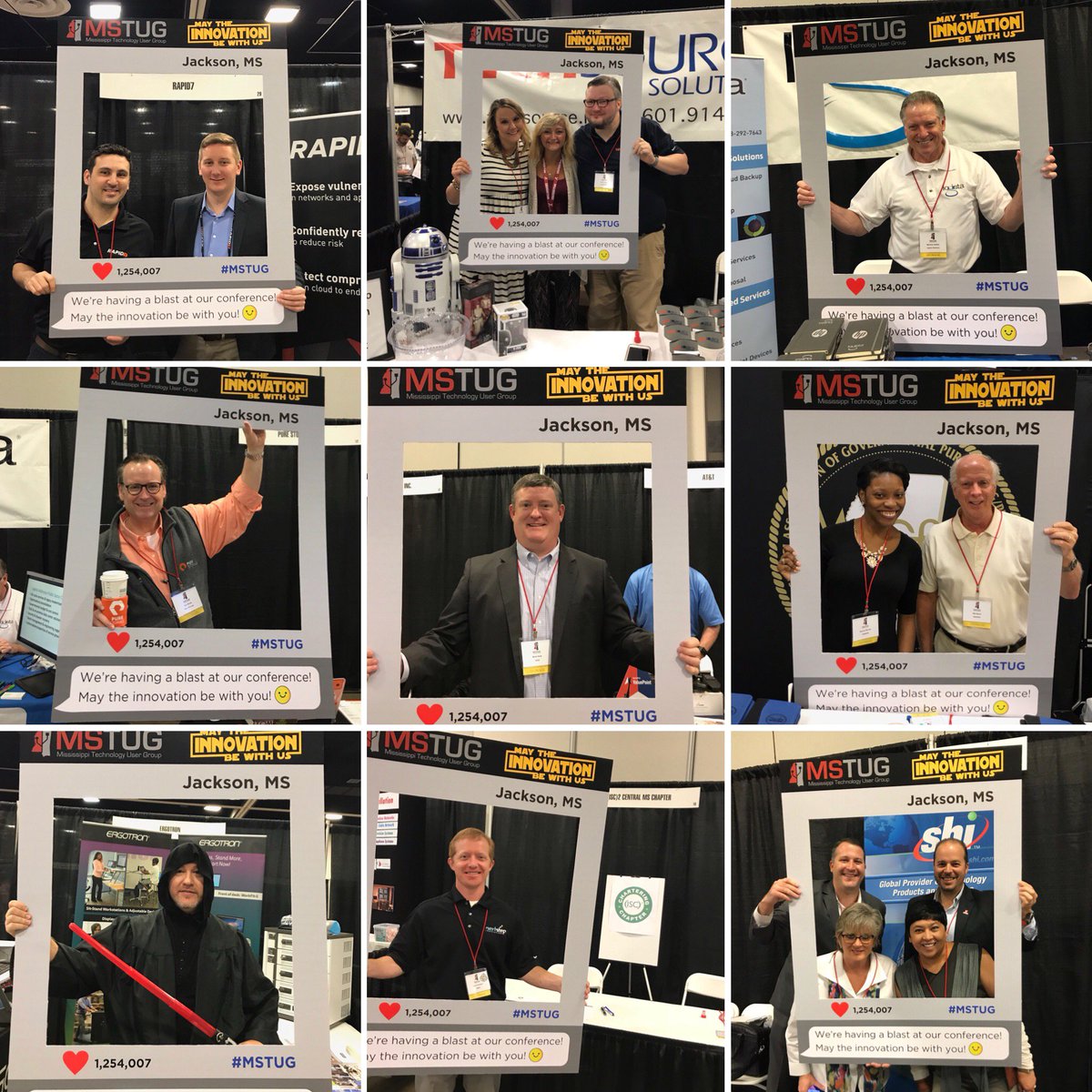 MSTechUserGroup's tweet photo. Our fabulous vendors having a great time with the theme: May the Innovation be with Us! #MSTUG https://t.co/64OhB7JzJK