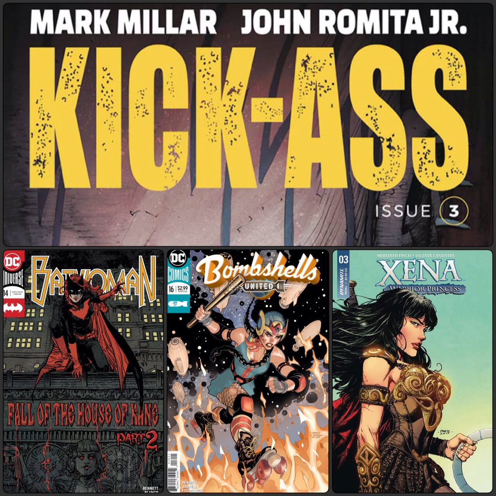 kittystavern's tweet photo. My #GWKA #NewComicBookDay picks for this week. #DC #Batwoman #DCBombshells #DynamiteEntertainment #Xena #WarriorPrincess #ImageComics #KickAss #ncbd https://t.co/IeczOS5a8q