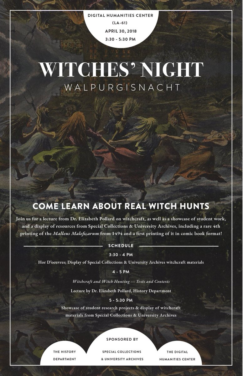 sdsu_h100's tweet photo. Working on my "Witches and Witch-hunting: Texts and Contexts" lecture @SDSU on 4/30 in the @DHatSDSU Digital Humanities Lab in LA 61... Sponsored by Special Collections &amp; University Archives (and History Dept) to welcome &amp; contextualize our newly acquired Malleus Maleficarum! https://t.co/FGxqScqMgi