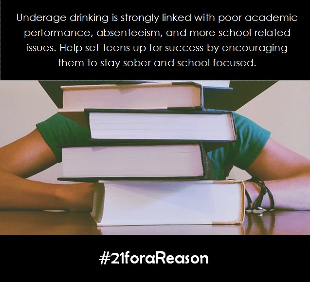 BarrySATF's tweet photo. Alcohol Awareness Month #13: There are many distractions in teens lives. Help young people refocus on what they need to live happy, healthy, productive lives. 
#21foraReason #healthybychoice #preventunderagedrinking

Source: CDC https://t.co/H1JA9MMvFX