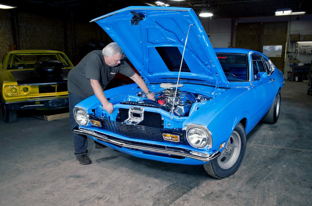 car_craft's tweet photo. This '74 Maverick 4-Speed Street Machine was Frozen in Time. https://t.co/AlE6hJDu7c https://t.co/Tv5OQ4cuRh