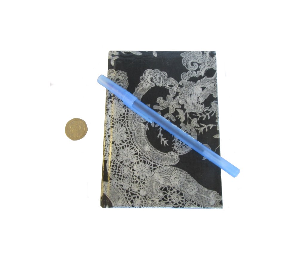 New today: Black Lace Notebook, Black and White Pocketbook, Decoupage Notebook, Funky Hardback Notebook, A6 Notebook, Gift for Female, Back to School etsy.me/2HylP7v via <a href="/Etsy/">Etsy</a>