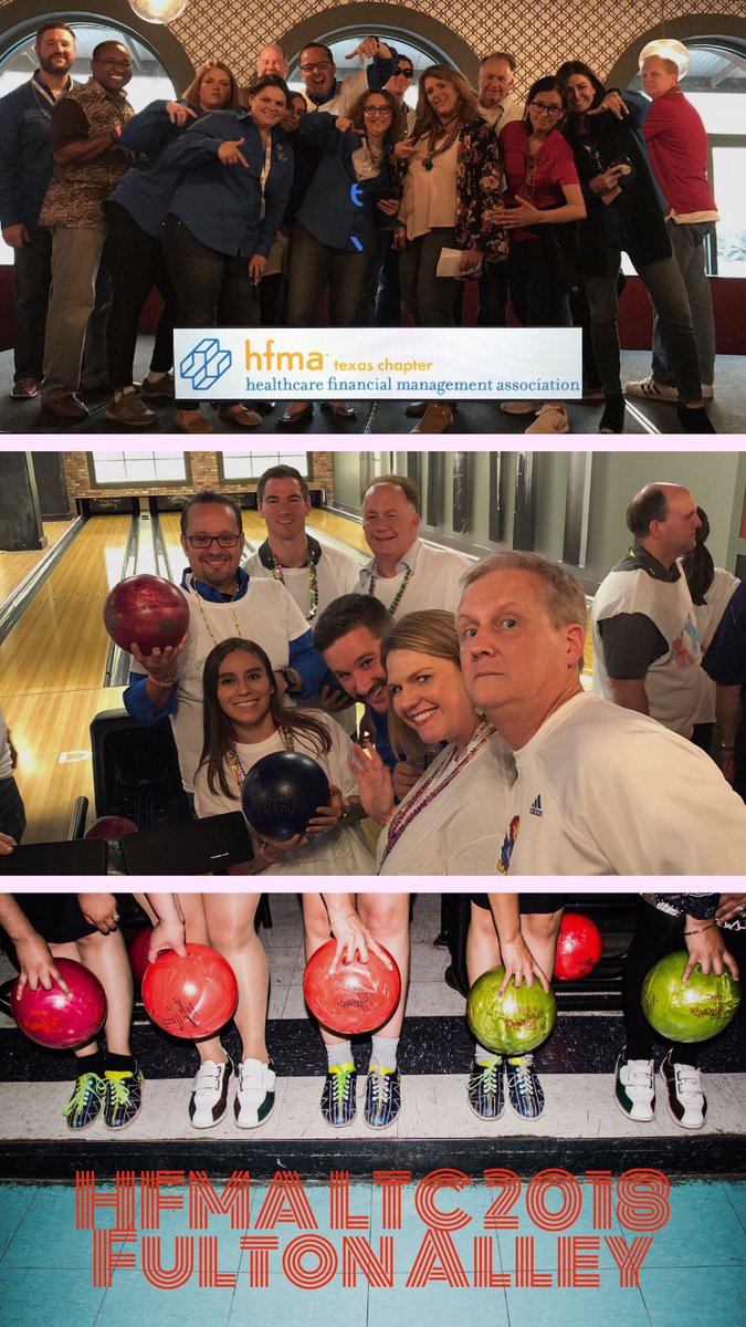 stxhfma's tweet photo. #2018LTC has concluded, we got to share experiences and brainstorm on ideas with HFMA Chapters nationwide. Along with our Gulf Coast Chapter friends we made it to BOTH the bowling and chant finals; off to a great start for the coming year! #stxhfma https://t.co/FOb9wemXQr