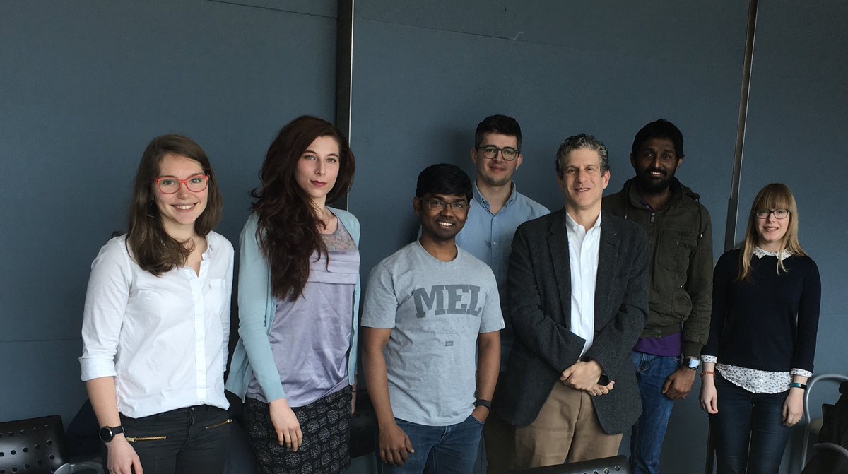 Students and postdoc from <a href="/McGillGenome/">McGill Genome</a> centre and <a href="/Human_Genetics/">McGill Human Genetics</a> had a fun filled interesting lunch meeting with Human genetics Seminar series guest speaker <a href="/MarkGerstein/">Mark Gerstein</a> from Yale. <a href="/hsnajafabadi/">Hamed Najafabadi</a> <a href="/guilbourque/">Guillaume Bourque</a>