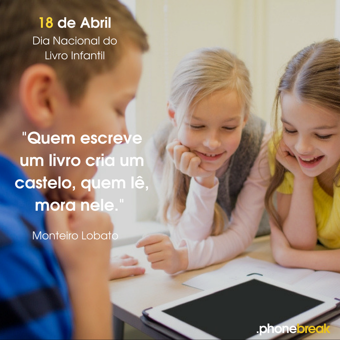 PhonebreakBr's tweet photo. Seja nos livros impressos, no tablet ou no seu smartphone, nossas histórias infantis merecem ser lidas. 📖 #leiamais #dianacionaldolivroinfantil #monteirolobato #phonebreak https://t.co/svA7CP9fN7