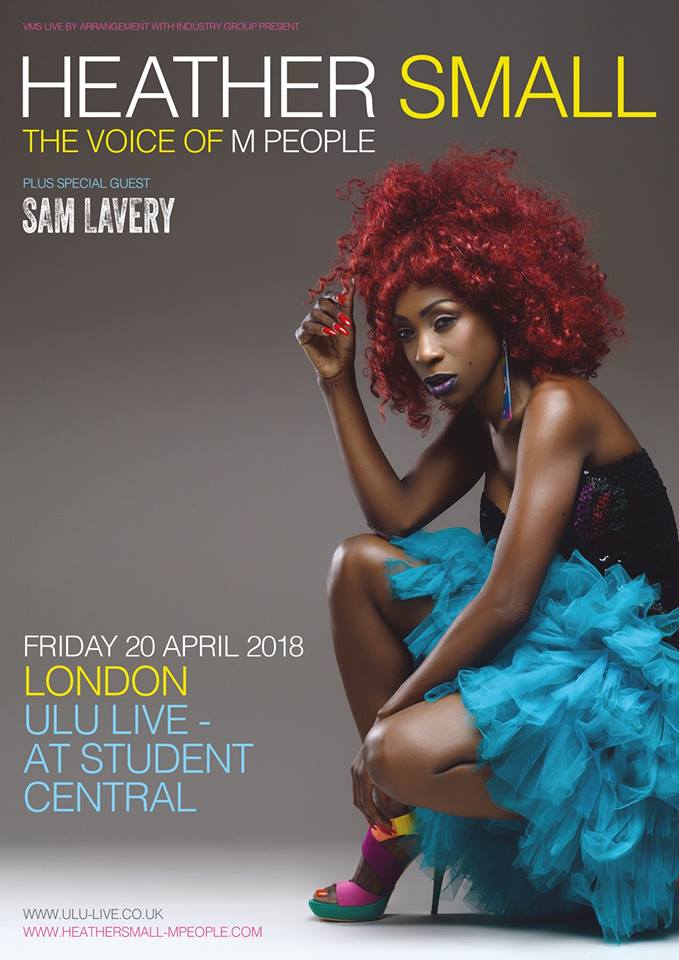MPeopleHeatherS's tweet photo. Heather Small 2018 Tour
LONDON | FRIDAY 20TH APRIL
Venue: @ULU_Live
Support: @SamLavery_
Tickets & more information: https://t.co/o4G6muOzeH
#HeatherSmall #Tour #SamLavery #London #ULULive #StudentCentral https://t.co/0OEHtc94OI