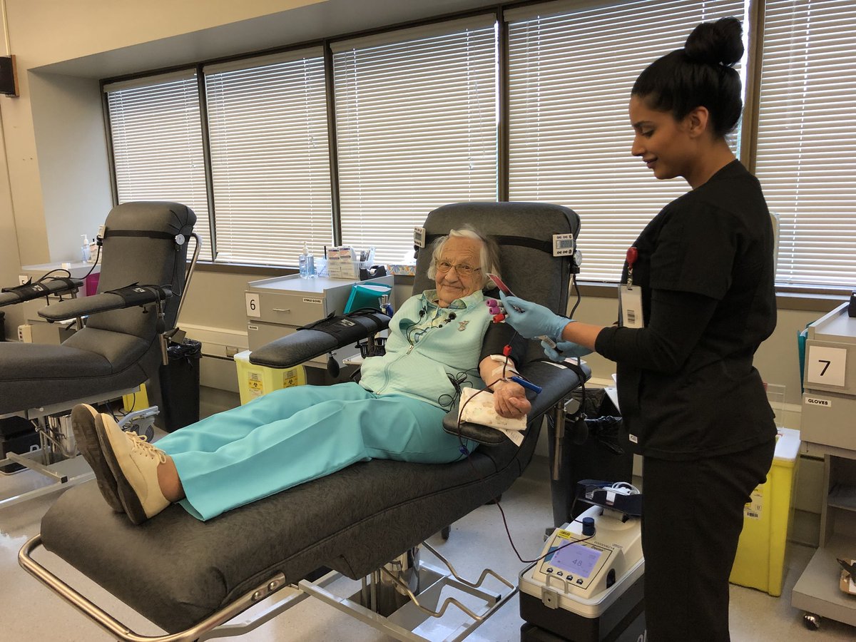 ctv_shannon's tweet photo. 95 year old Beatrice Janyk from Coquitlam is the oldest blood donor in Canada.  Has been giving blood since the 1940s!!  Her amazing story coming up tonight @CTVVancouver https://t.co/fR9h7x8LnL
