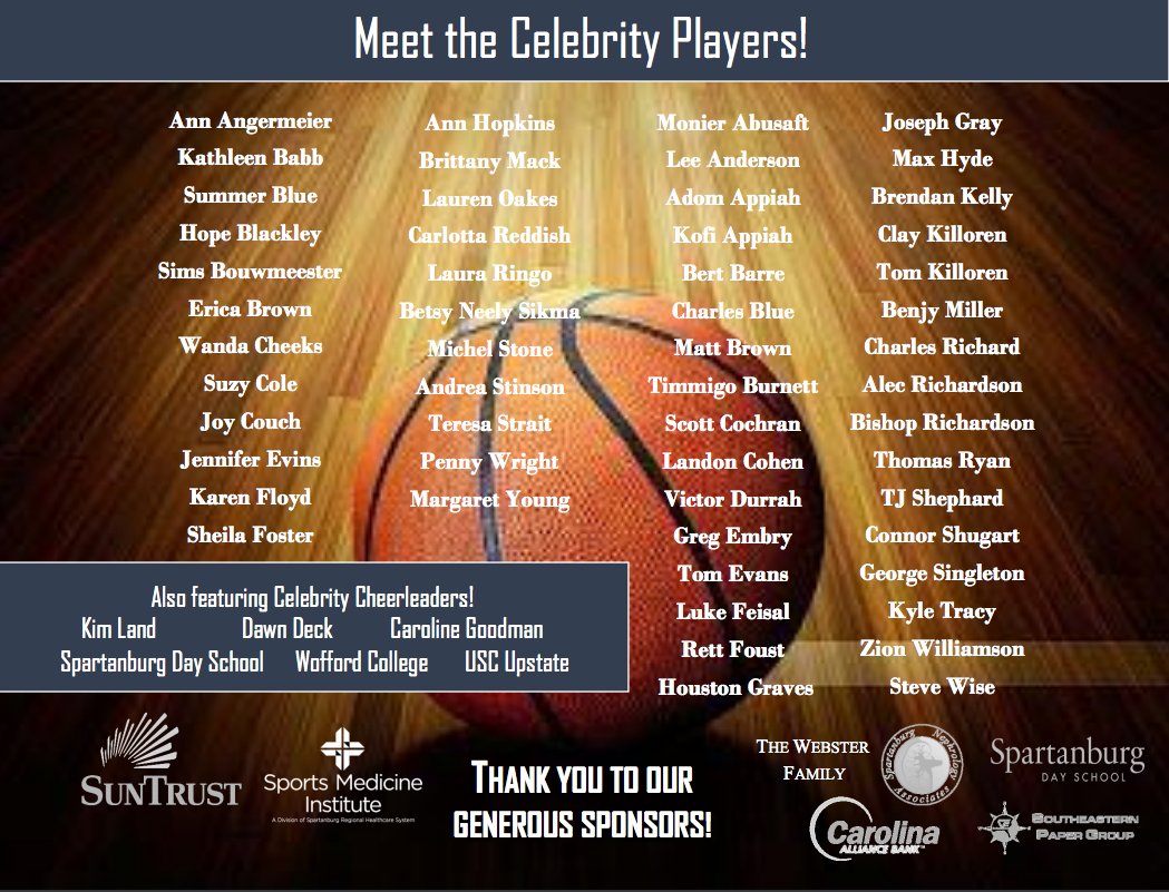 Grateful for the opportunity to play in Sunday's Ball4Good celebrity basketball game to benefit Children's Advocacy Center of Spartanburg, Cherokee and Union Counties! Learn how you can get involved to support this great cause: buff.ly/2JXZoHh #Ball4Good
