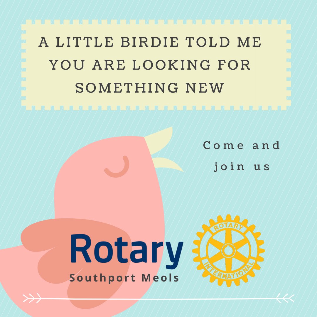Come along and connect with us every Tuesday #Rotary #peopleofaction #southport #southportmeols