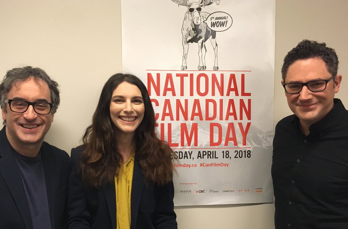 Thank you <a href="/REELCANADA/">REEL CANADA 🍁</a> for inviting me to spread the word about national Canadian film day. It was an honour! And also fun to do it with <a href="/elanmastai/">Elan Mastai</a> and Don McKellar! Find a FREE screening near you! CanadianFilmDay.ca