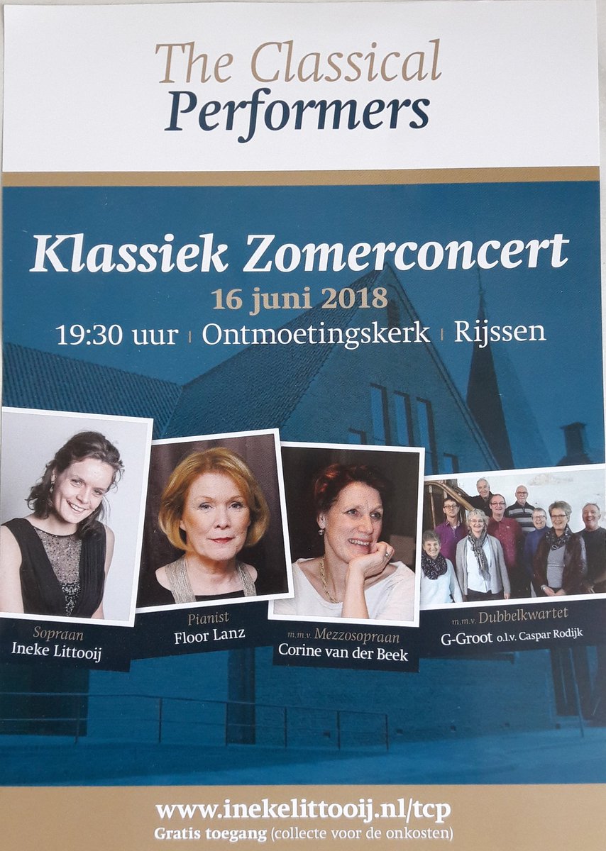 Het Pr-Materiaal voor het concert op 16 juni a.s. in Ontmoetingskerk Rijssen is binnen.. Dank Frederieke Wessels van Shining Image voor het ontwerp en dank Cantique - Repro voor het drukwerk!