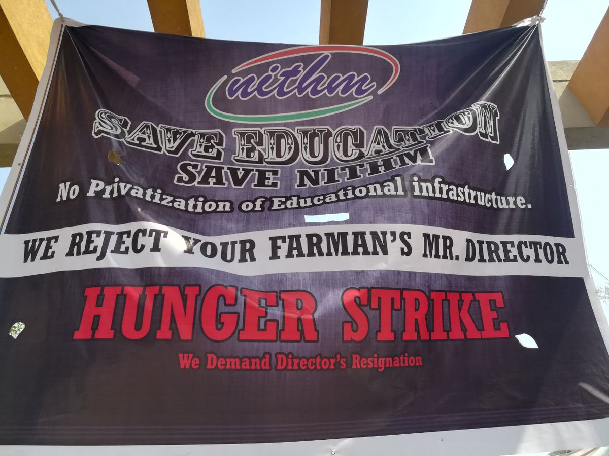 JangaPrashanth's tweet photo. #ChinnamHataoNithmBachao
#savenithm
#SaveNithmFromDictatorship
Being hospitality students we are treated with no hospitality at all..
Sir after students doing hunger strike.. please react to us
@KTRTRS @TelanganaCMO @TV9Telugu @ZeeNews @aajtak @IndiaToday https://t.co/JehaQ645Dk