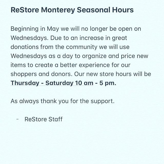 ReStoreMonterey tweet picture