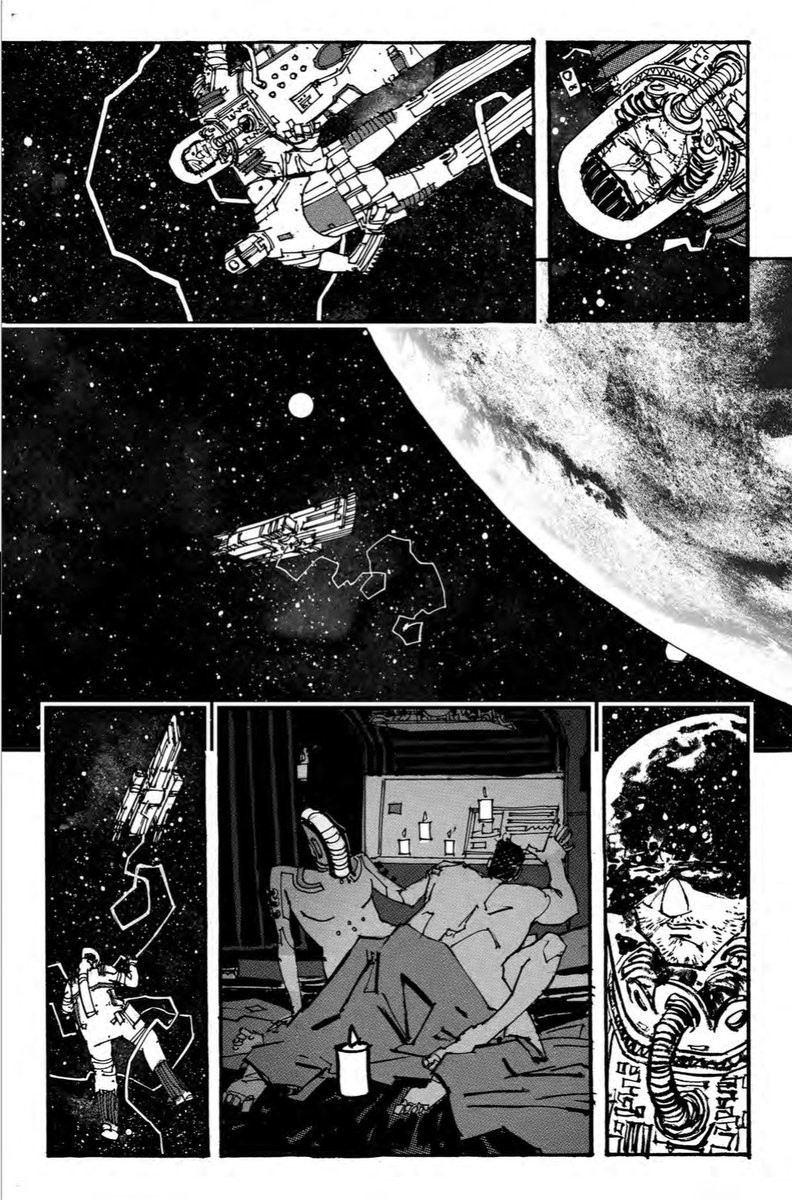 I tend to share inks, so here's some random inked pages from WASTED SPACE #1
You've really got to see them in @WordieJason's color though. You absolutely must.