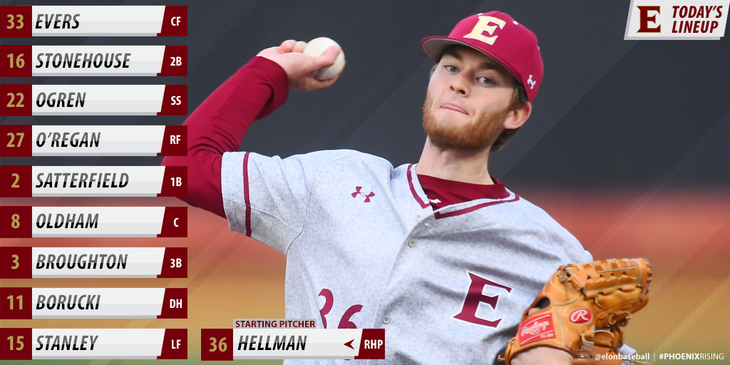 ElonBaseball's tweet photo. We're about 90 minutes from first pitch against N.C. A&amp;T at Latham Park! Check out the starting lineup for your Phoenix!

#phoenixrising https://t.co/eqIY9EPUEz
