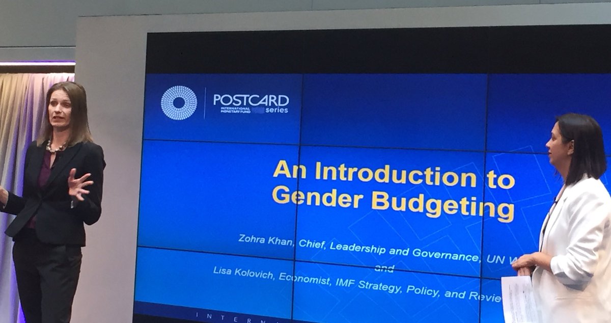 Did you know that more than 80 countries around the world have implemented gender budgeting? It’s 🗝 to #genderequality! ow.ly/qleO30jyzIn #IMFMeetings #women4growth #genderbudgeting #WBGmeetings