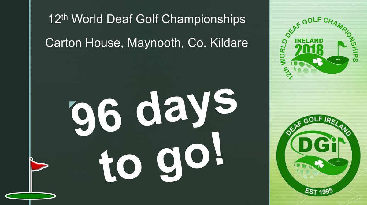 DeafGolfIreland's tweet photo. Counting down to the 12th World Deaf Golf Championships! https://t.co/iLyq3Ci87k