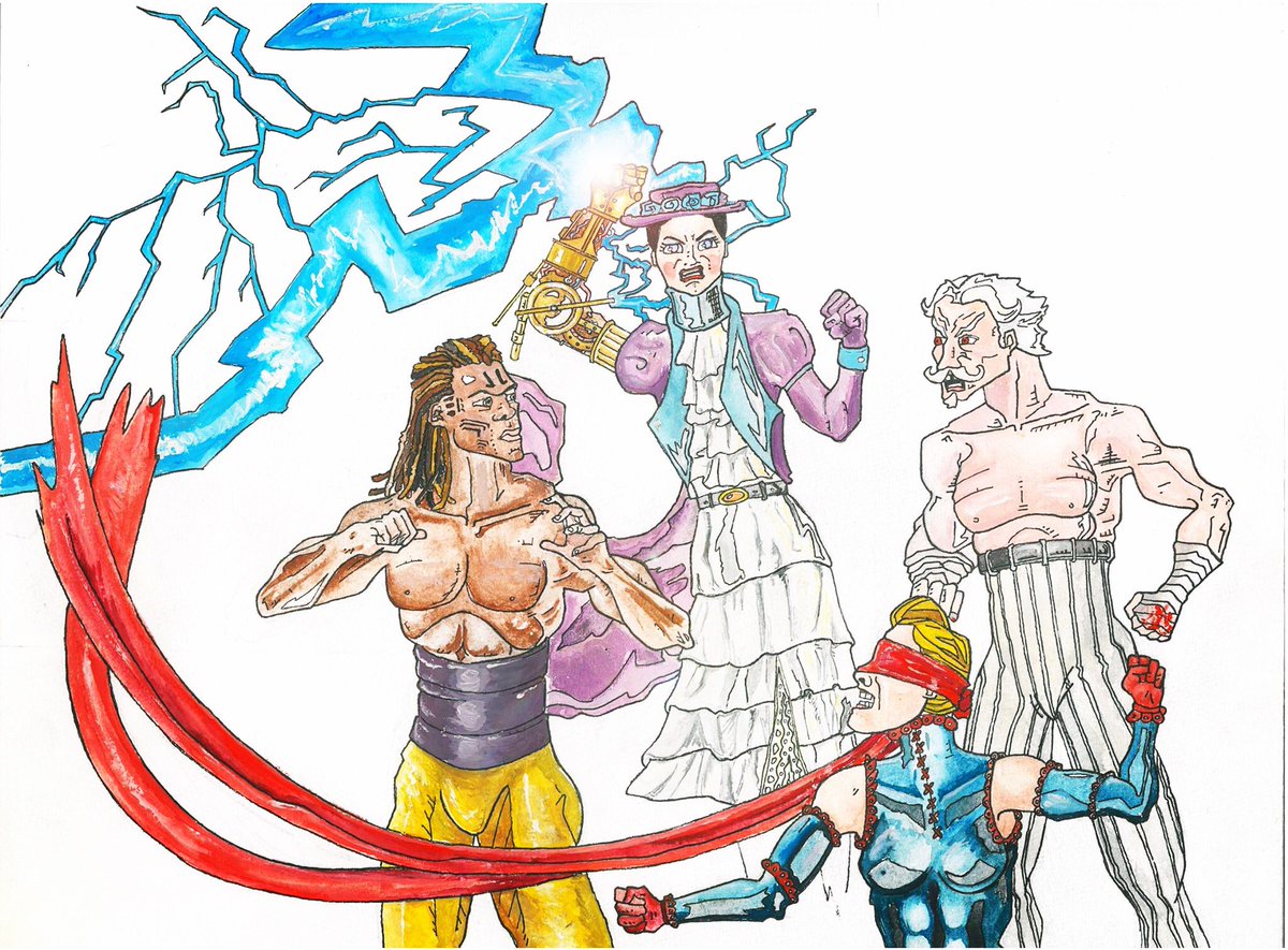 Vicbareknuck's tweet photo. On Kickstarter this April 30th! Steampunk meets Streetfighter! #steampunk #webcomic https://t.co/26Sv1pd2Mi