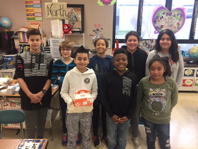 These students of mine met their independent reading goal for System 44, so Ms. S from System 44 brought in donuts for them as a surprise! Thank you, Ms. S!  #csmstigers #System44ReadingProgram