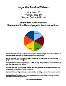 Join us May 1st and 8th from 930am to 1230pm at our centre in #welland  #Yoga, The Road to Wellness.  Space is limited, please register at Eventbrite eventbrite.ca/e/yoga-the-roa…