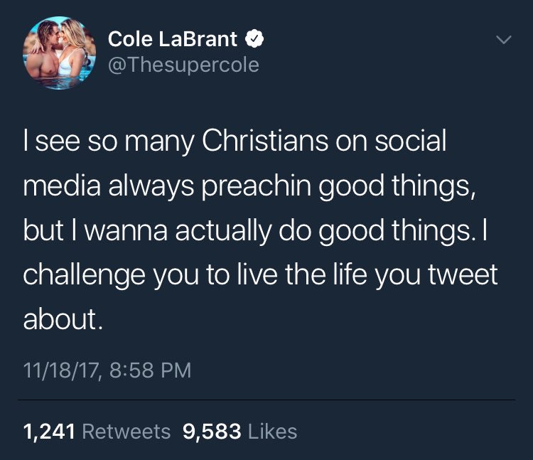 Sav and Cole, ESPECIALLY Cole, act like they live this super holy life saying shit like this tweet but like WHAT GOOD ARE YOU DOING FOR SOCIETY YOURSELF BESIDES MAKING SLIME VIDS