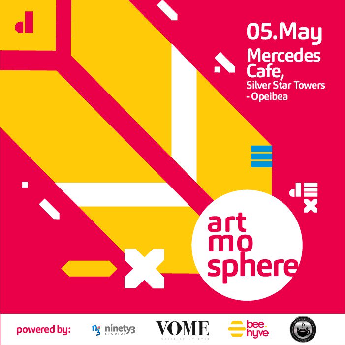 dex_ghana's tweet photo. #artmosphere is on guys!! 🙌👌 On the 5th of May at Mercedes Cafe, Silver Star Towers, Opeibia  @eMercedesCafe 
Come meet like minded people in the creative industry 

#artmosphere 
#creatives #designers #designgh #photographers #ghana #accra #dexgh #meetups #creativecommunity https://t.co/nRn8okEKyG