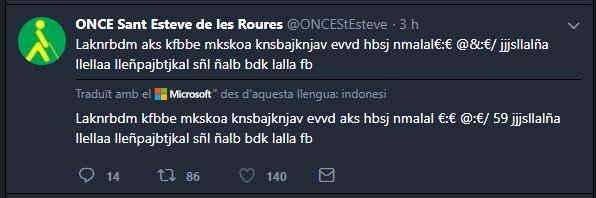 pausu7's tweet photo. Gracias a la @ONCEStEsteve por enseñarnos cosas tan curiosas como que "&amp;" significa 59 en indonesio. https://t.co/NWwKUoxwVl