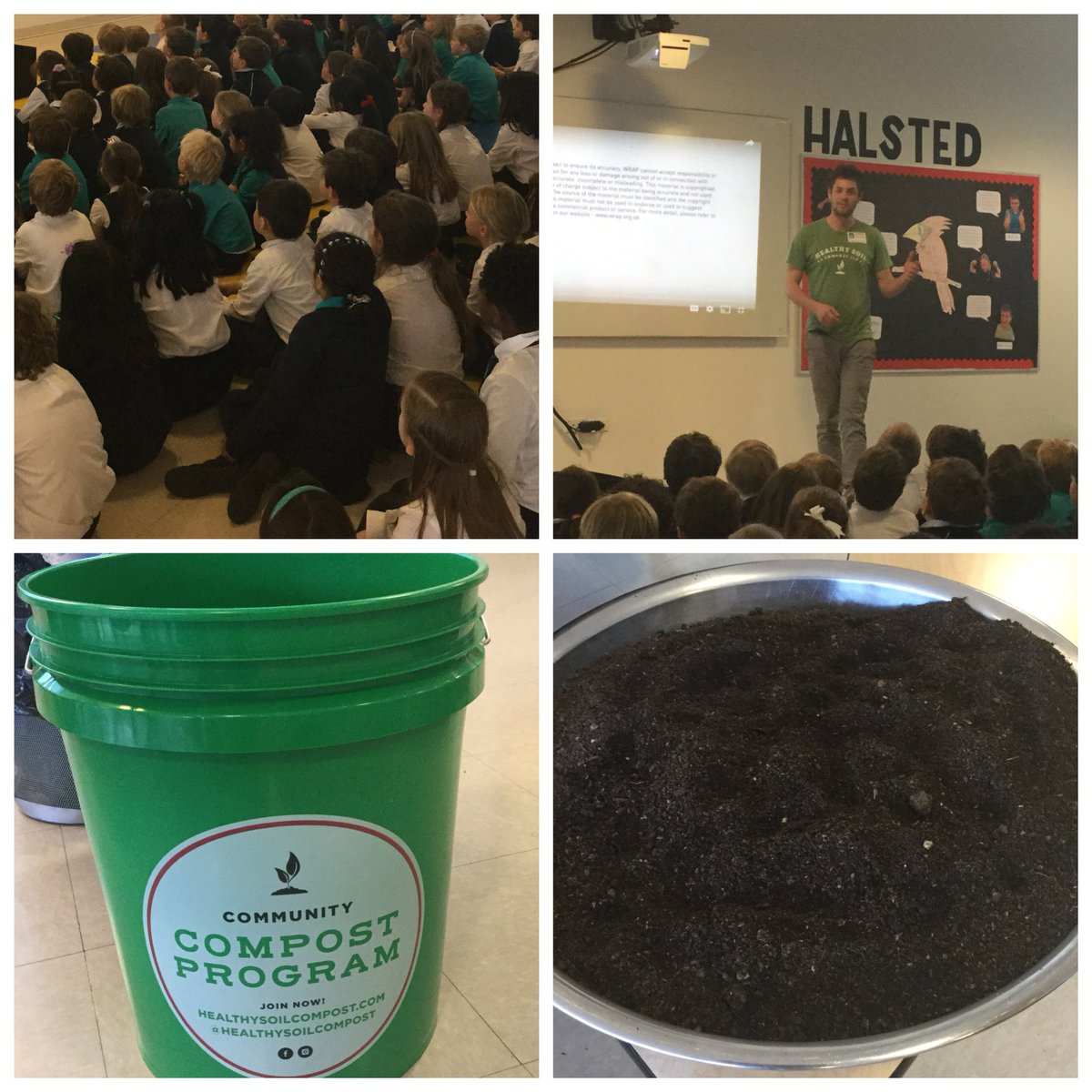 #GreenWeek2018 learning about home and school composting with farmer John @HSCompost. Thanks for helping us understand how we can take responsibility for looking after our planet. @BISCLPYear1 @BISCLPYear5 @The_IPC @EarthDayChicago