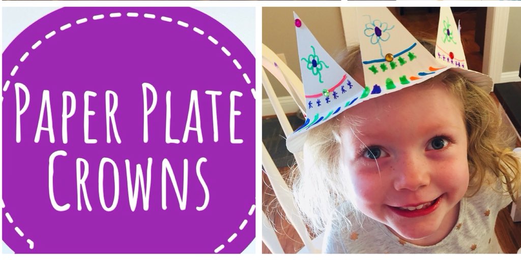 GlitterOnADime's tweet photo. For Week 15 of #52WeeksofPinterest we made Paper Plate Crowns! Such an easy and inexpensive craft! πππhttps://t.co/zdTs3DSY8y #craftsforkids #partycrafts #craftykids #pinterestchallenge #paperplatecraft https://t.co/2aUXdaw0Ph