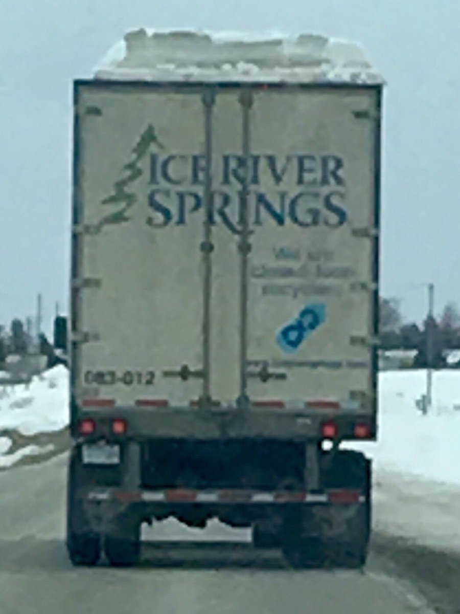 pkings's tweet photo. @IceRiverCompany I was a little worried this Iceberg was going to take out the vehicle I was a passenger I’m heading North on 124 today @ 3:53pm https://t.co/HPLhdTL6ME